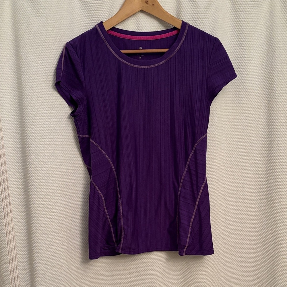 Athleta Deep Purple Short Sleeve Top